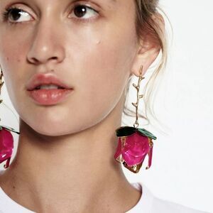 New! Zara Floral Earrings